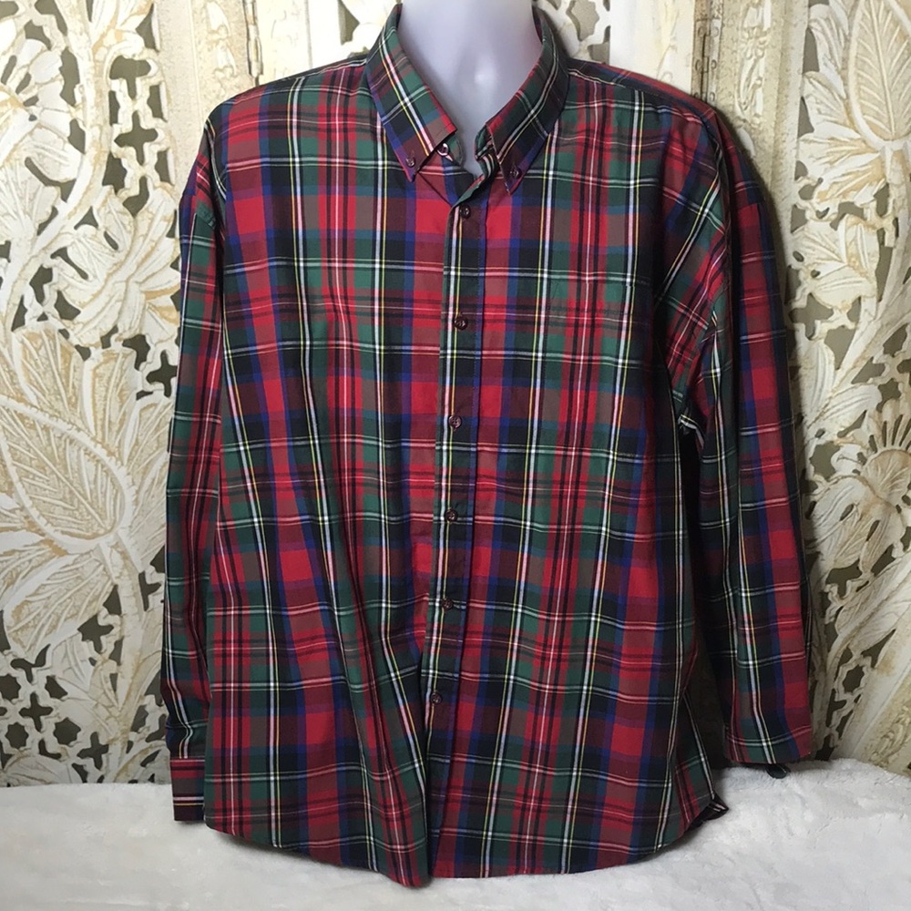 Men's Plaid Button-Down Shirt